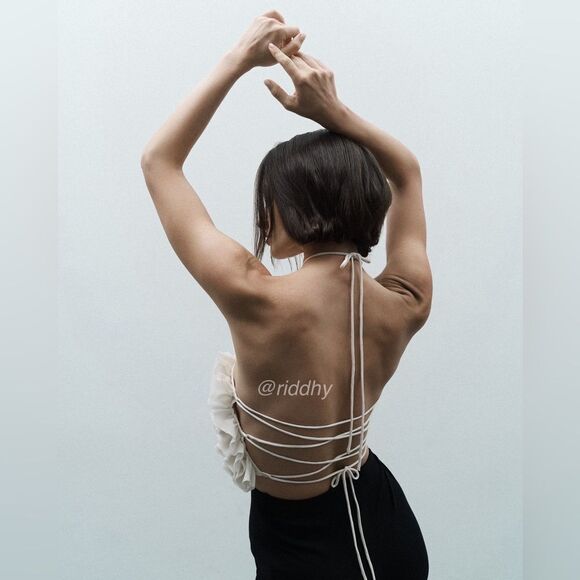 Zara floral bandeau top - Picture 4 of 11